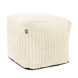 rucomfy Beanbags rucomfy Indoor Jumbo Cord Bean Bag Footstool - Cube Pouffe in Ivory - thumbnail 5
