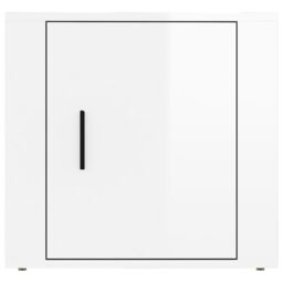Berkfield Home Bedside Cabinets 2 pcs High Gloss White 50x39x47 cm - Size: 50 x 39 x 47 cm - thumbnail 6