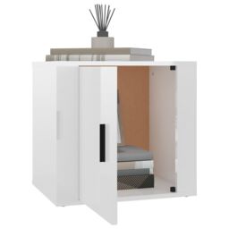 Berkfield Home Bedside Cabinets 2 pcs High Gloss White 50x39x47 cm - Size: 50 x 39 x 47 cm - thumbnail 4