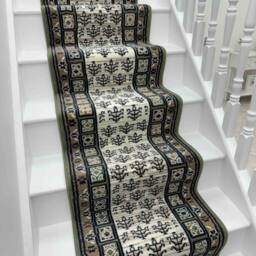 runrug Stair Runner Carpet for Staircases - Soft & Comfy, 9mm - 'Mayan' in Green - Size: 60 cm x 600 cm - thumbnail 1