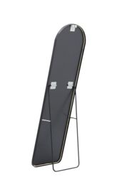Living and Home Modern Arched Metal Frame Full Length Mirror in Black - thumbnail 3