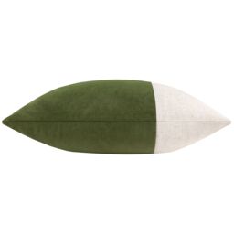 Yard Morden Soft-Washed Velvet Cushion in Dark Olive - Size: 50 cm x 50 cm - thumbnail 3