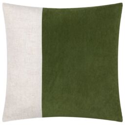Yard Morden Soft-Washed Velvet Cushion in Dark Olive - Size: 50 cm x 50 cm - thumbnail 2