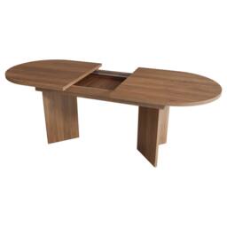ModernLuxe Modern oval extendable dining table 120-160cm for 4-6 people in Walnut - thumbnail 9
