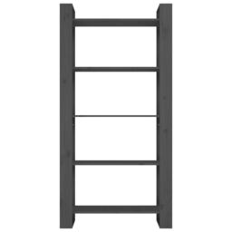 Berkfield Home Book Cabinet/Room Divider Grey 80x35x160 cm Solid Wood - Size: 80 x 35 x 160 cm - thumbnail 5