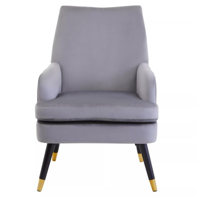 Orsina Loretta Velvet Armchair in Grey - image 1