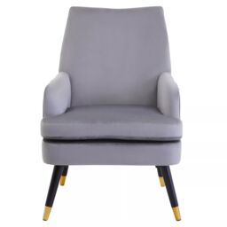 Orsina Loretta Velvet Armchair in Grey