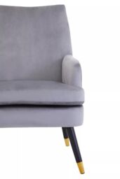 Orsina Loretta Velvet Armchair in Grey - thumbnail 5