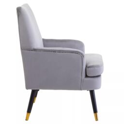 Orsina Loretta Velvet Armchair in Grey - thumbnail 3