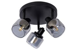 Lucide 'BJORN' Dimmable Rotatable Stylish Indoor Ceiling Spotlight 3xE14 in Black - thumbnail 2