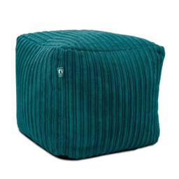 rucomfy Beanbags rucomfy Indoor Jumbo Cord Bean Bag Footstool - Cube Pouffe in Teal - thumbnail 3
