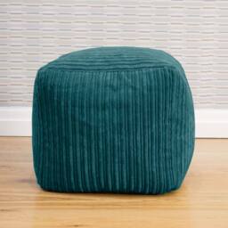 rucomfy Beanbags rucomfy Indoor Jumbo Cord Bean Bag Footstool - Cube Pouffe in Teal - thumbnail 2