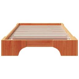 Berkfield Home Bed Frame Wax brown Wood 90 x 200 cm Simple Bed Frame - thumbnail 5