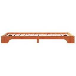 Berkfield Home Bed Frame Wax brown Wood 90 x 200 cm Simple Bed Frame - thumbnail 6