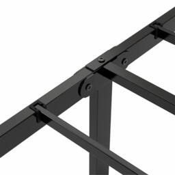 Levede Single Bed Frame Upholstered Headboard Metal Base LED USB Lights in Dark Grey - thumbnail 5