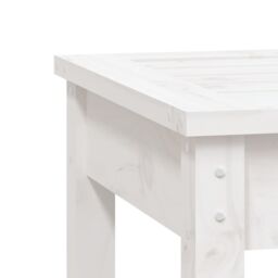 Berkfield Home Garden Bench White 50x44x45 cm Solid Wood Pine - Size: 50 x 44 x 45 cm - thumbnail 6