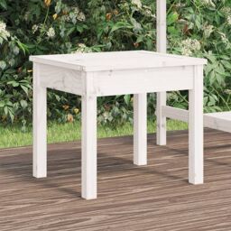 Berkfield Home Garden Bench White 50x44x45 cm Solid Wood Pine - Size: 50 x 44 x 45 cm