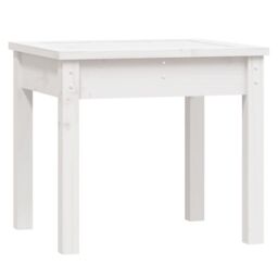 Berkfield Home Garden Bench White 50x44x45 cm Solid Wood Pine - Size: 50 x 44 x 45 cm - thumbnail 2