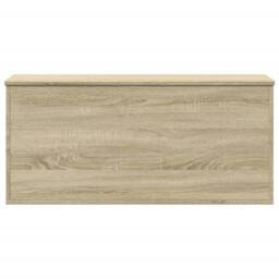 Berkfield Home Storage Box Sonoma Oak 100x42x46 cm Engineered Wood in Light Tan - Size: 100 x 42 x 46 cm - thumbnail 4