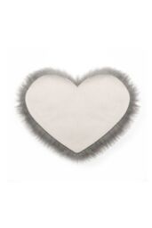Living and Home 40x50cm Grey Plush Heart-Shaped Area Rugs Living Room Fluffy Window & Sofa Cushion Mat - Size: 40 cm x 50 cm - thumbnail 6