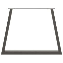 Berkfield Home Dining Table Legs V-Shape 2 pcs Anthracite 90x(72-73.3) cm Steel in Black - thumbnail 5