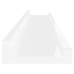 Berkfield Home Decorative Wall Shelves 2 pcs High Gloss White 60x9x3 cm - Size: 60 x 9 x 3 cm - thumbnail 8