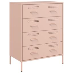 Berkfield Home Sideboard Pink 68x39x89 cm Steel - Size: 68 x 39 x 89 cm - thumbnail 2