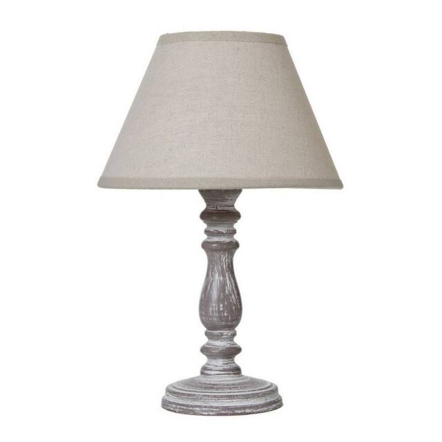 Lemon Pavilion Furniture and Decor Setia Column Table Lamp with Linen Shade - L10 x W10 x H24 cm - White in Natural White - image 1