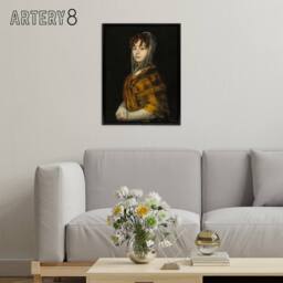 "Artery8 Senora Sabasa Garcia Francisco Goya Framed Canvas Wall Art Print in Black - Size: W12"" x H16""" - thumbnail 3