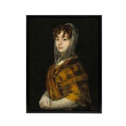 "Artery8 Senora Sabasa Garcia Francisco Goya Framed Canvas Wall Art Print in Black - Size: W12"" x H16""" - thumbnail 1