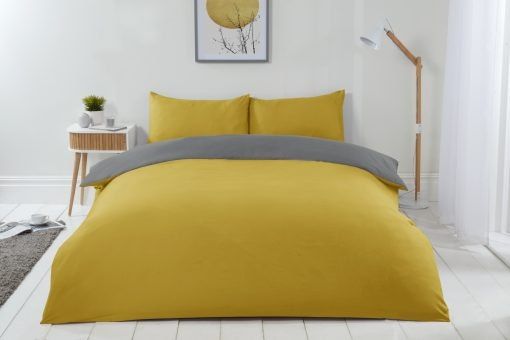 New Edge Blinds Brights Reversible Duvet in Yellow - Size: Single - image 1