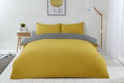 New Edge Blinds Brights Reversible Duvet in Yellow - Size: Single - thumbnail 1