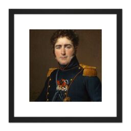 Artery8 Comte Henri Amedee Mercure De Turennedaynac Painting 8X8 Inch Square Wooden Framed Wall Art Print Picture with Mount in Black - thumbnail 1