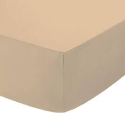 "Homes-Linen 180 Thread Count 16""/40cm Extra Deep Non Iron Fitted Sheet in Beige - Size: King" - thumbnail 2