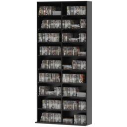 STILVORA CD Storage Tower with 14 Adjustable Shelves Black - thumbnail 5