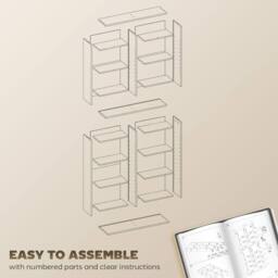 STILVORA CD Storage Tower with 14 Adjustable Shelves Black - thumbnail 9