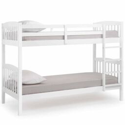 KOSY KOALA Wood Bunk Bed Comes With 2 Spring Mattresses For Kids Children Adults in White - Size: Single - thumbnail 5