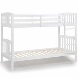 KOSY KOALA Wood Bunk Bed Comes With 2 Spring Mattresses For Kids Children Adults in White - Size: Single - thumbnail 2