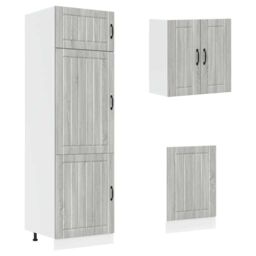 Berkfield Home 8 Piece Kitchen Cabinet Set Kalmar Grey Sonoma Engineered Wood - thumbnail 5