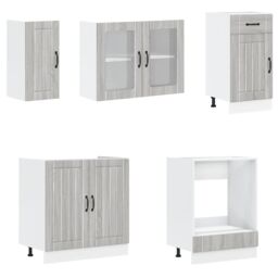 Berkfield Home 8 Piece Kitchen Cabinet Set Kalmar Grey Sonoma Engineered Wood - thumbnail 4