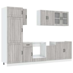 Berkfield Home 8 Piece Kitchen Cabinet Set Kalmar Grey Sonoma Engineered Wood - thumbnail 2