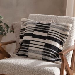 HOEM Torode Woven Cushion in Black - Size: 45 cm x 45 cm - thumbnail 1
