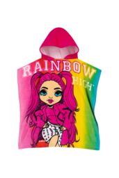 Rainbow High Women's Towel Poncho in Pink - thumbnail 1