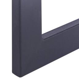 Wyld and Coco Home Office Desk Light Brown Wood Look Wood Top Black Steel - thumbnail 8