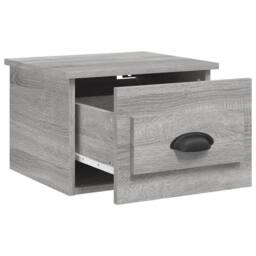 Berkfield Home Wall-mounted Bedside Cabinets 2 pcs Grey Sonoma 41.5x36x28cm - Size: 41.5x36x28 cm - thumbnail 6