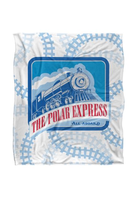 Warner Brothers Polar Express Silky Touch Super Soft Throw Blanket 152x127cm in White - Size: 152x127 cm - image 1