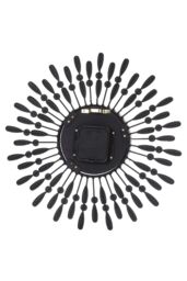 Living and Home 37.5cm Dia Drop-Shape Arabic Numeral Metal Silent Wall Clock with Crystal, Black - thumbnail 5