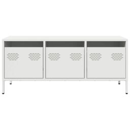 Berkfield Home TV Cabinet White 101.5x39x43.5 cm Cold-rolled Steel - thumbnail 4