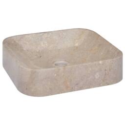 Berkfield Home Sink Grey 40x40x10 cm Marble - Size: 40 x 40 x 10 cm
