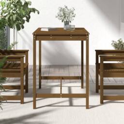 Berkfield Home Garden Table Honey Brown 121x82.5x110 cm Solid Wood Pine - thumbnail 3